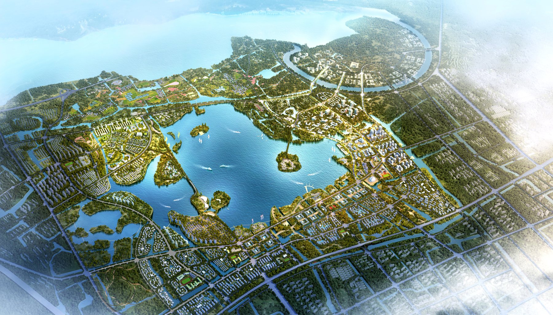 苏州市相城区盛泽湖地区城市设计图